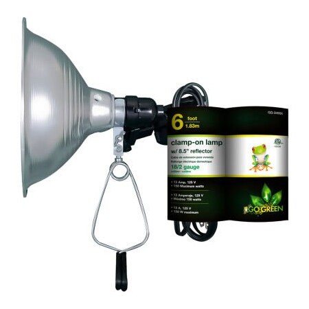 Gogreen GoGreen Power, GG-34906, 8.5" Clamp Light - 6 Ft Cord - Brown GG-34906